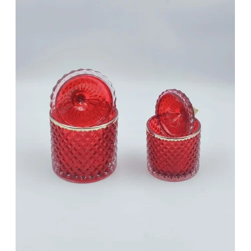 Diamond Cut Candy Jar Set Of 3