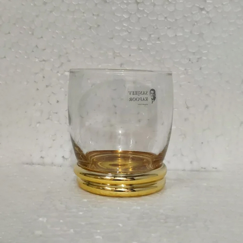 Plain Drinking Glass With Gold Plating