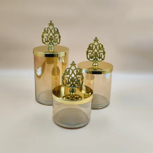 500ml Glass Lustre Jar With Lid
