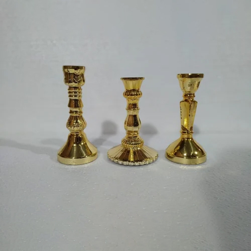 Gold Glass Candles Holder