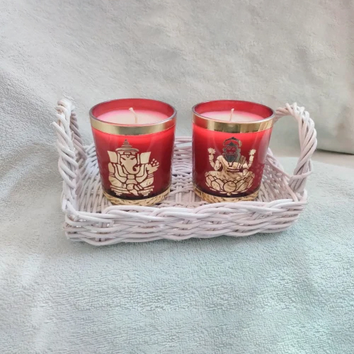 Diwali Glass Votive Hamper Jar
