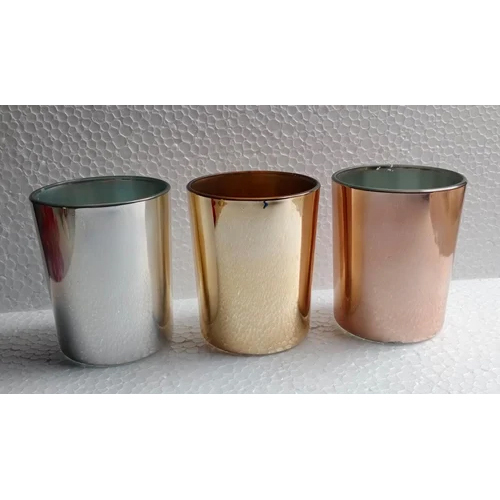 Votive Metallic Finish Glass Candles