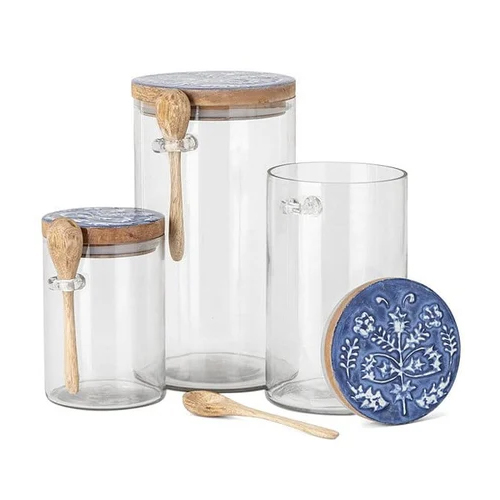 Glass Cylinder Water Jug - Color: Transparent