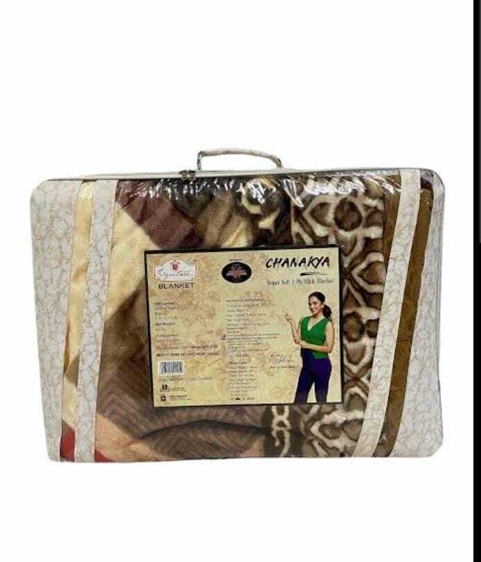SIGNATURE ( CHANAKYA  DOUBLE PLY SINGLE BED BLANKET )