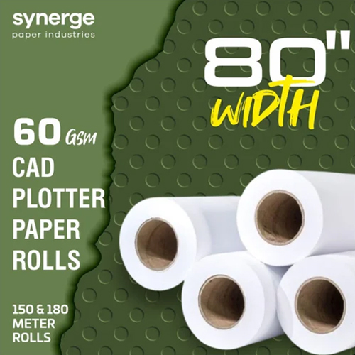 80 Inch Width Garment Plotter Paper Rolls - Color: White