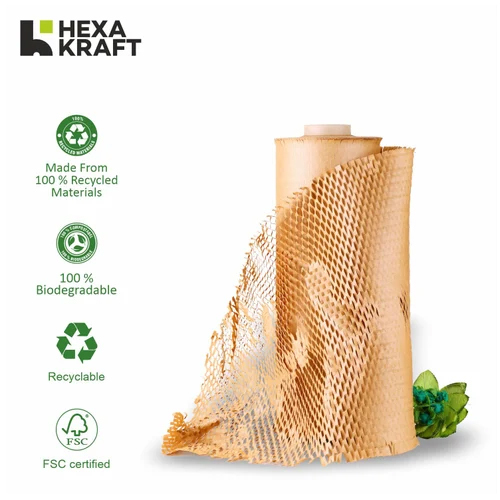 Honeycomb Paper Wrap For Secure Shipping - Color: Brown