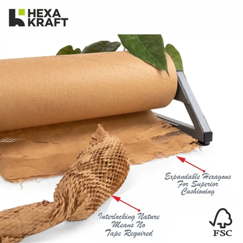 Pharmaceuticals Hexakraft Honeycomb Paper Rolls For Medical Supply Protection - Color: Brown