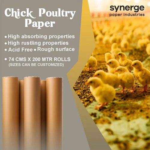 84 Inch Wide Poultry Floor Protection Paper - Color: Brown