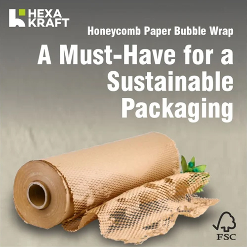 Packing Honeycomb Paper Cushion Paper Bubble Wrapping Roll - Size: 50 Meters