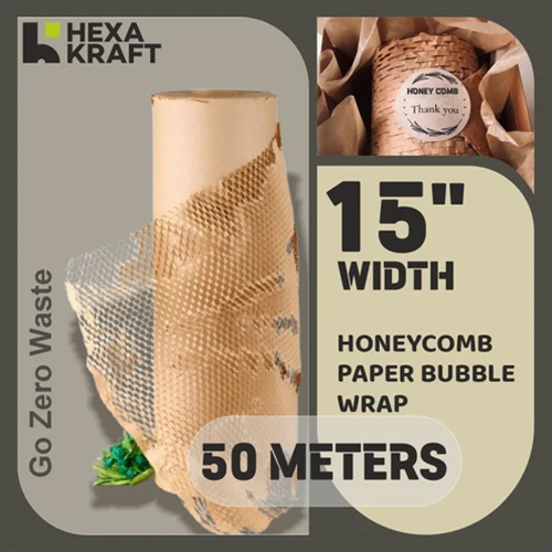 15 Inchx80gsmx50 meters Honeycomb Paper Bubble Wrap Rolls