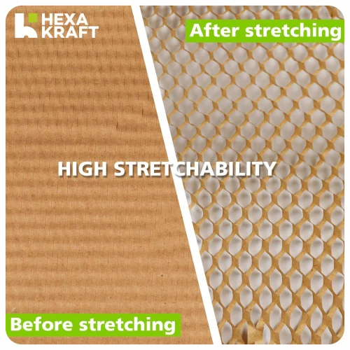 50 Meters Hexakraft Honeycomb Paper Core Bubble Wrap Rolls - Color: Brown