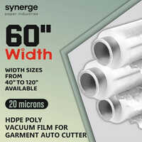 60 Inch Width Poly Film Rolls For Garment Cnc Auto Cutter And Spreader - Color: White