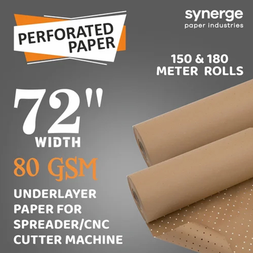 72 Inch Width Garment Perforated Paper Rolls 150-180 Meter Roll