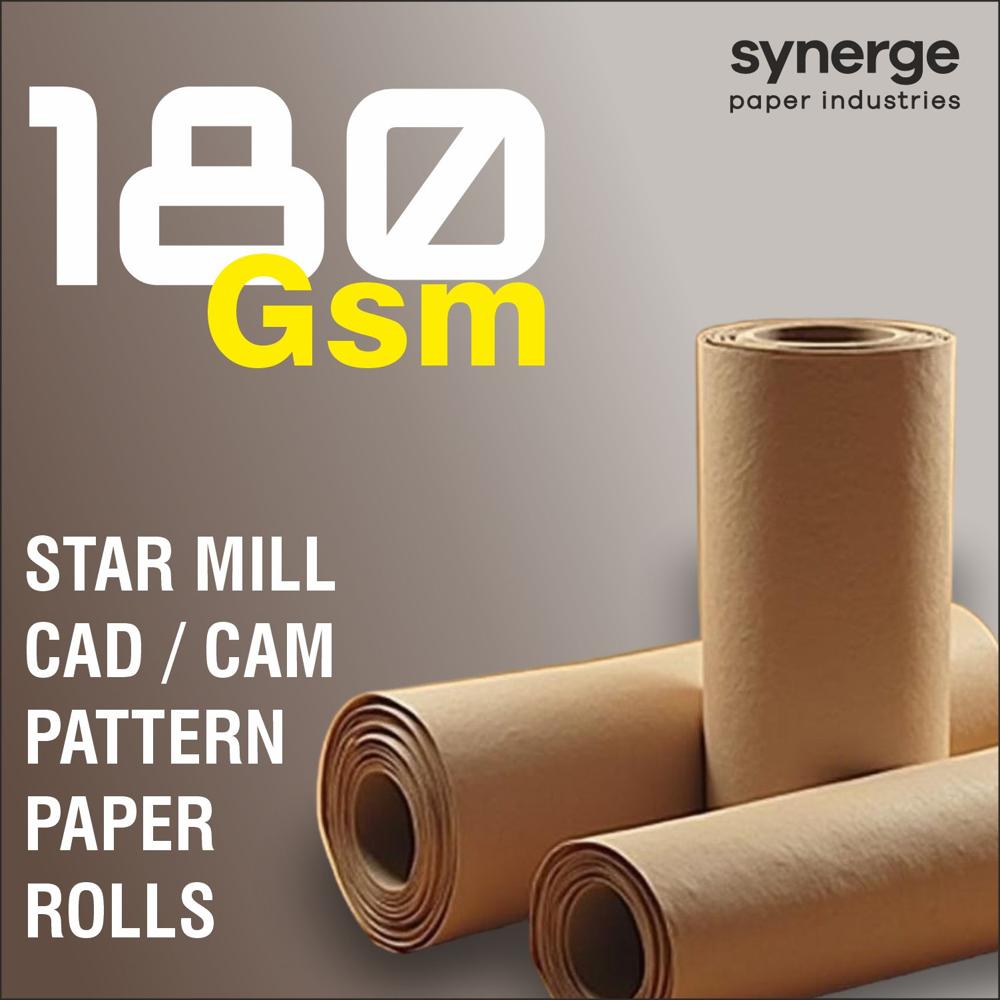 Star Mill Pattern Paper Rolls For Cad Cam Plotter - Color: Brown