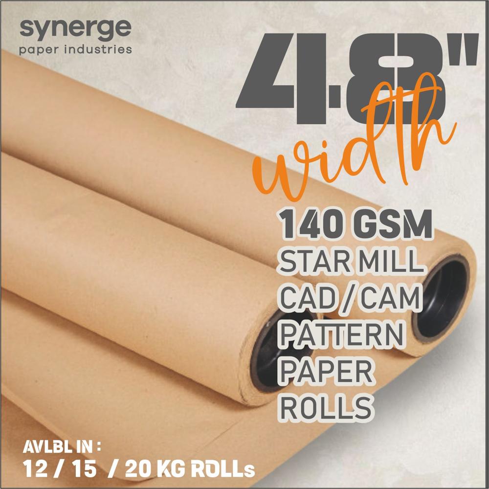 48 Inch Star Pattern Paper Roll For Cad Cam Printer Star Mill - Color: Brown
