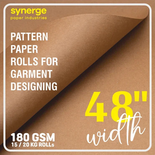 180 Gsm 48 Inch Width High-Quality Garment Pattern Paper Rolls - Color: Brown