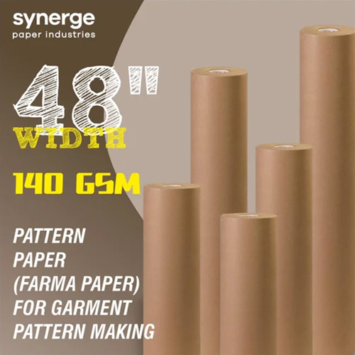 140 Gsm 48 Inch Width High-Quality Garment Pattern Paper Rolls - Color: Brown