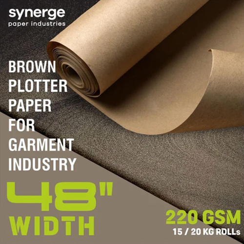 220 Gsm 48 Inch Width High-Quality Garment Pattern Paper Rolls - Color: Brown
