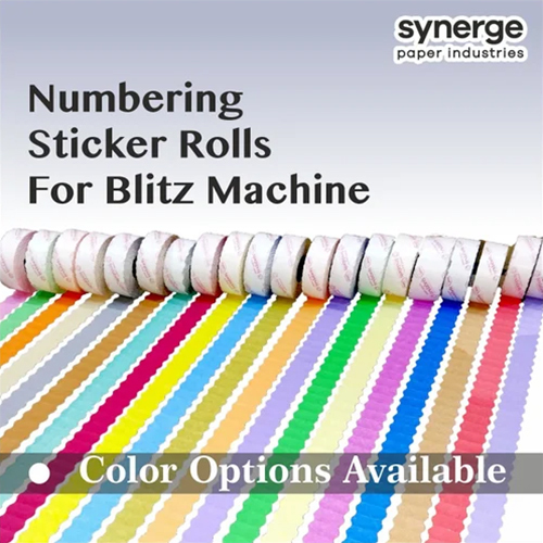 Blitz 2253 Textile Sequential Numbering Sticker Rolls - Color: Multicolor