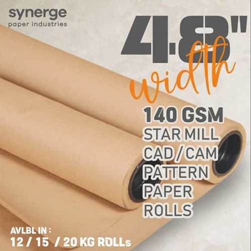 140 GSM 48 Inch CAD CAM Star Mill Pattern Paper Rolls