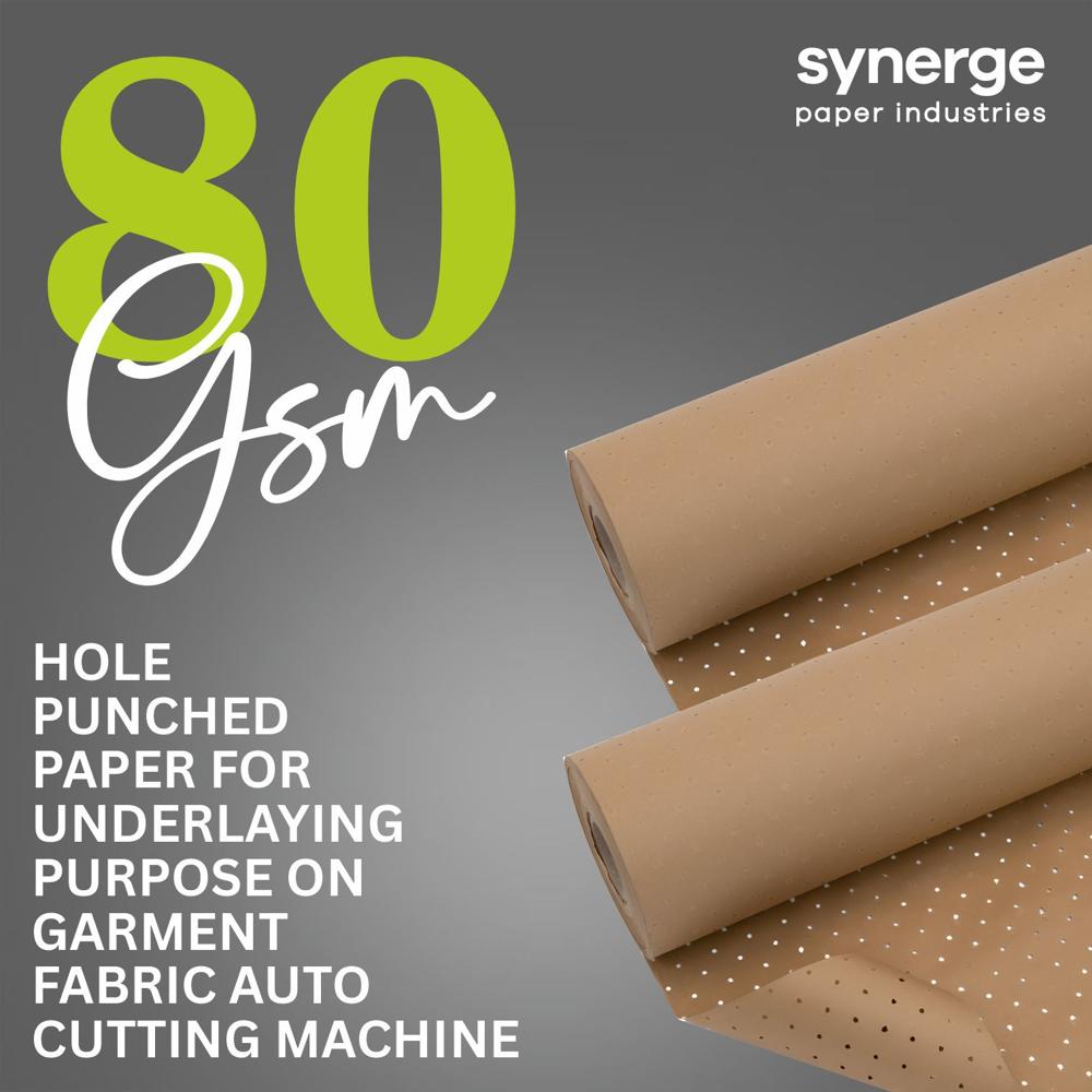 Perforated Hole Punch Paper Roll For Auto Cutter - Color: Brown