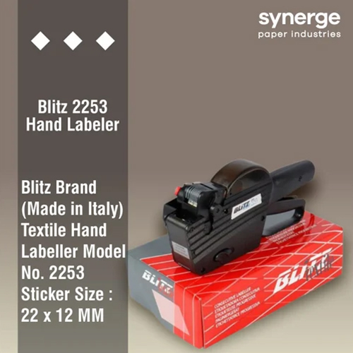 Blitz 2253 Textile Sequential Hand Labeler Machines - Automatic Grade: Semi Automatic