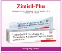 Zimisil-plus Cream - Terbinafine + Ciprofloxacin + Metronidazole + Clovetasol , Antifungal, Antibacterial, Anti-inflammatory Skin Treatment Cream