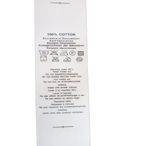 Wash Care Labels - Color: Different Available