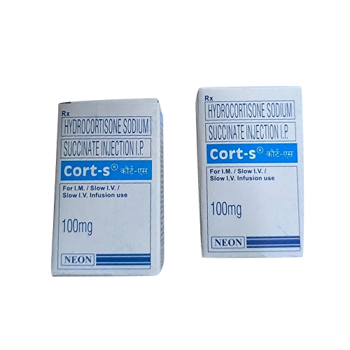 Hydrocortisone Sodium Succinate Injection IP - 100 mg Liquid | Suitable For All Individuals, Recommended For Severe Allergies, Store In Dry Place