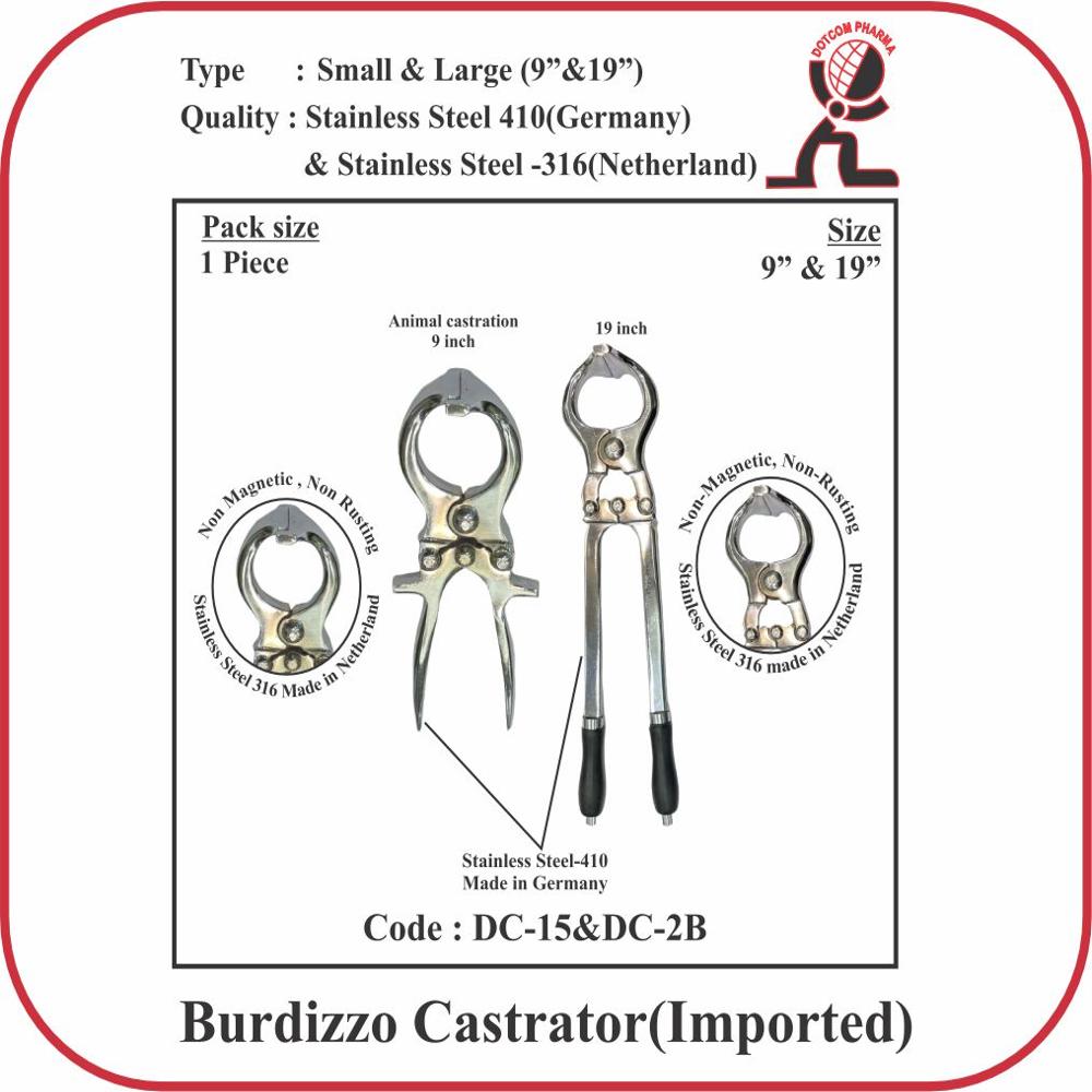 Castrator - Imported (Germany) - 19" Inch (Large) - Use: Veterinary Use