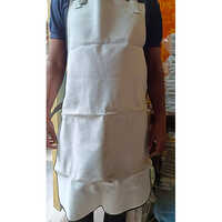 24x36 Inch White Soft Leather Apron - Size: Small