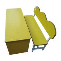 Yellow School Bench Desk Set