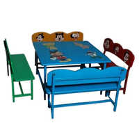 School Bench Desk Set
