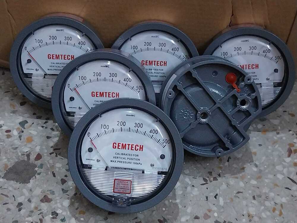 Distributor Gemtech Differential Pressure Gauge Range 0-500 Mm Wc - Accuracy: A 2% (-Ha Model A 1) Of Fs (A 3% (-Ha A 1.5%) On -0