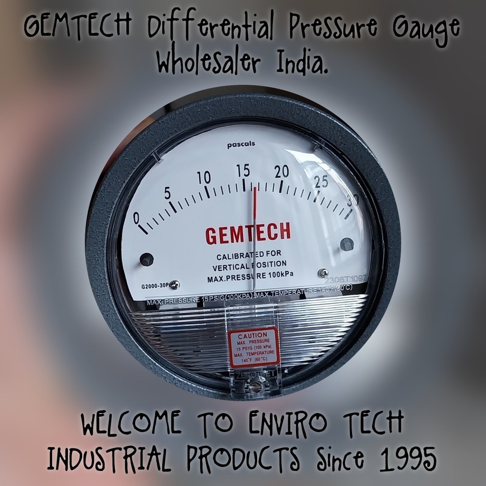 Gemtech Instruments G2000-125pa Differential Pressure Gage 0-125 Pa
