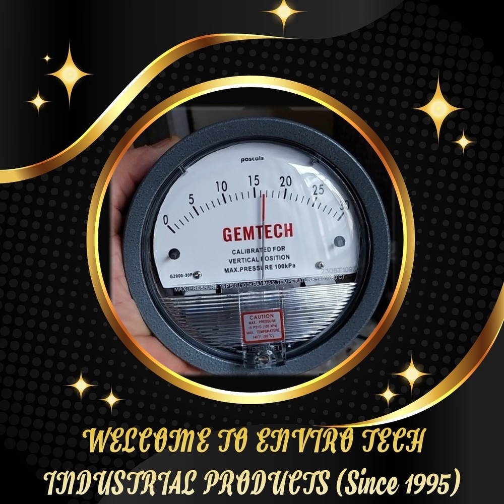 Gemtech Instruments G2000-125pa Differential Pressure Gage 0-125 Pa