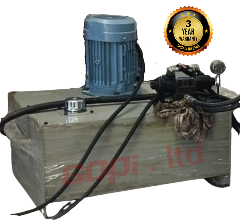 Hydraulic Power Pack - Ms, 500 X 500 X 600 Mm, Blue/black/yellow | 1 Hp, Solenoid Valve, Suitable For Plc Control, 50 Kg