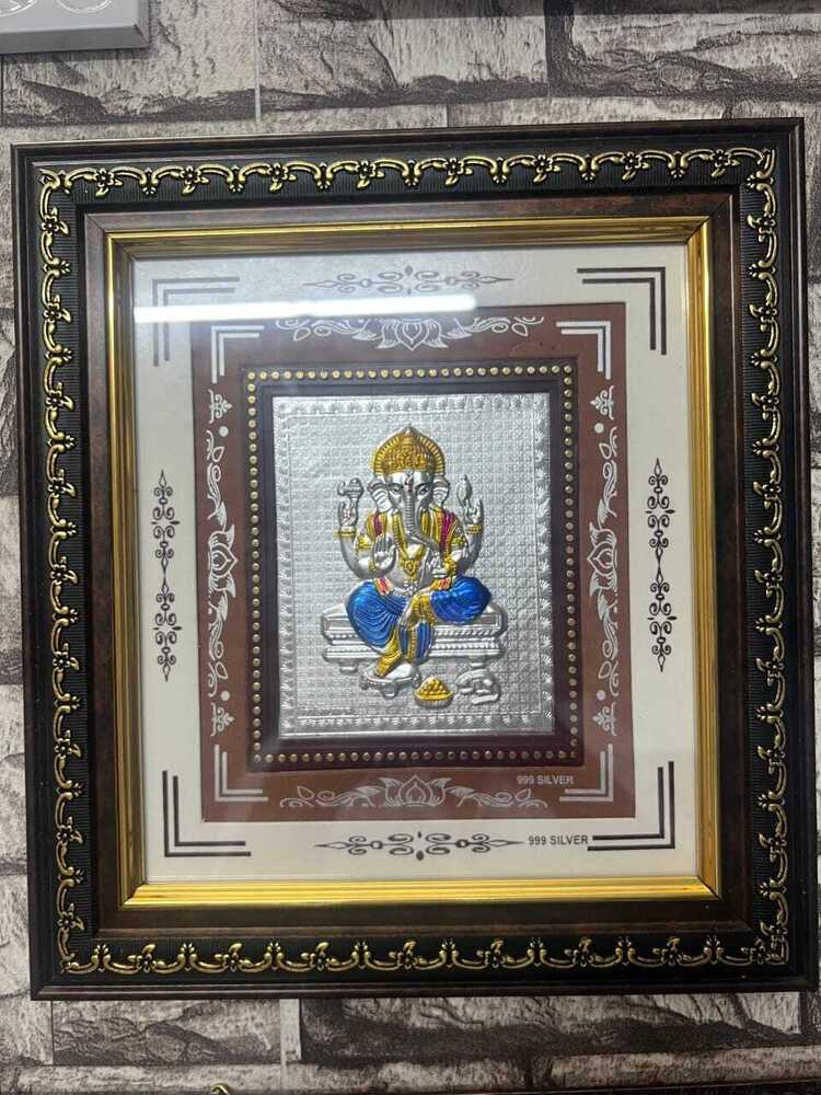 ganesh ji silver photo frame