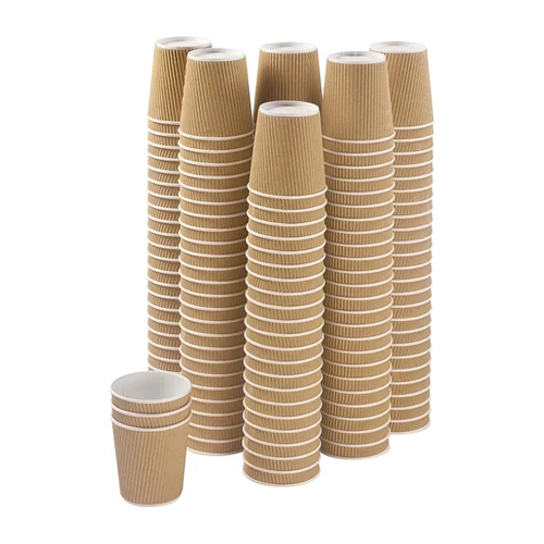 Disposable Rippled Paper Cup - Capacity: 150 Milliliter (Ml)