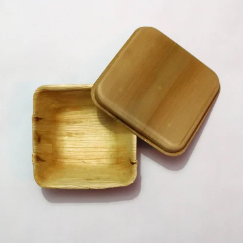 Disposable Areca Leaf Food Container - Color: Brown