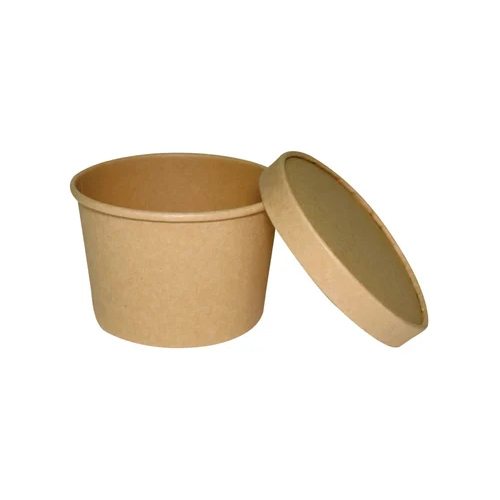 Disposable Paper Food Container - Color: Brown