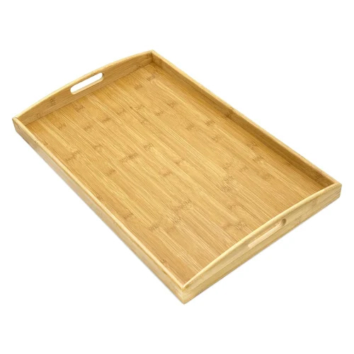 Bamboo Serving Tray - Color: Light Brown