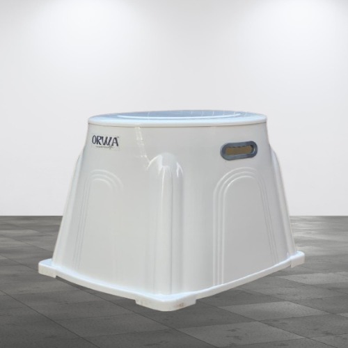 Plastic Commode Stool - Color: White