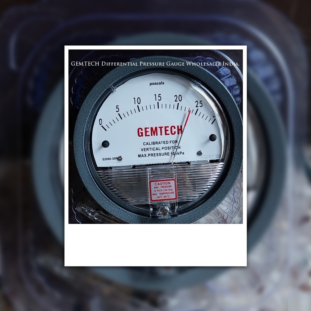 Gemtech Instruments G2000-20cm Differential Pressure Gage 0-20 Cm - Accuracy: A 2% (-Ha Model A 1) Of Fs (A 3% (-Ha A 1.5%) On -0