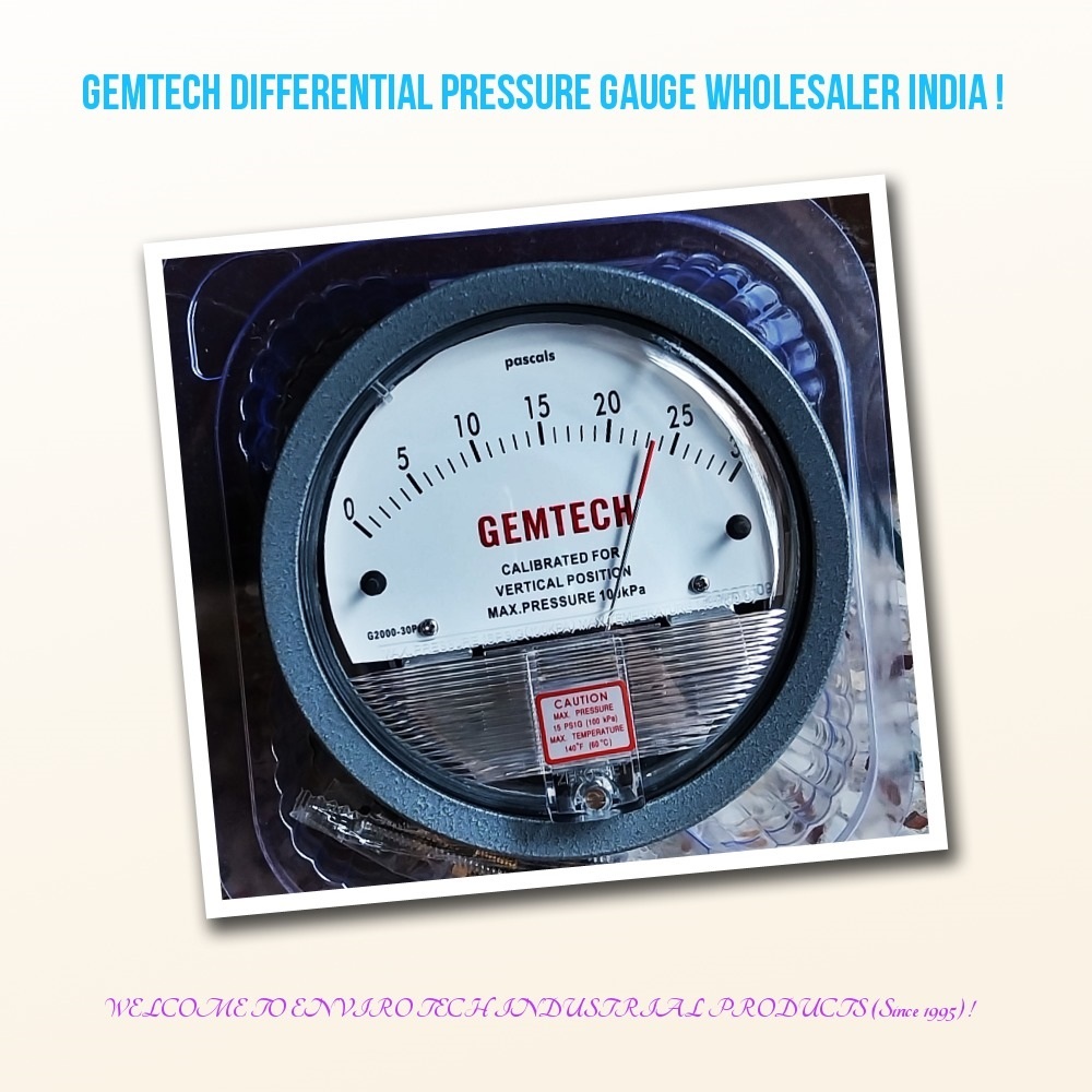Gemtech Instruments G2000-20cm Differential Pressure Gage 0-20 Cm - Accuracy: A 2% (-Ha Model A 1) Of Fs (A 3% (-Ha A 1.5%) On -0