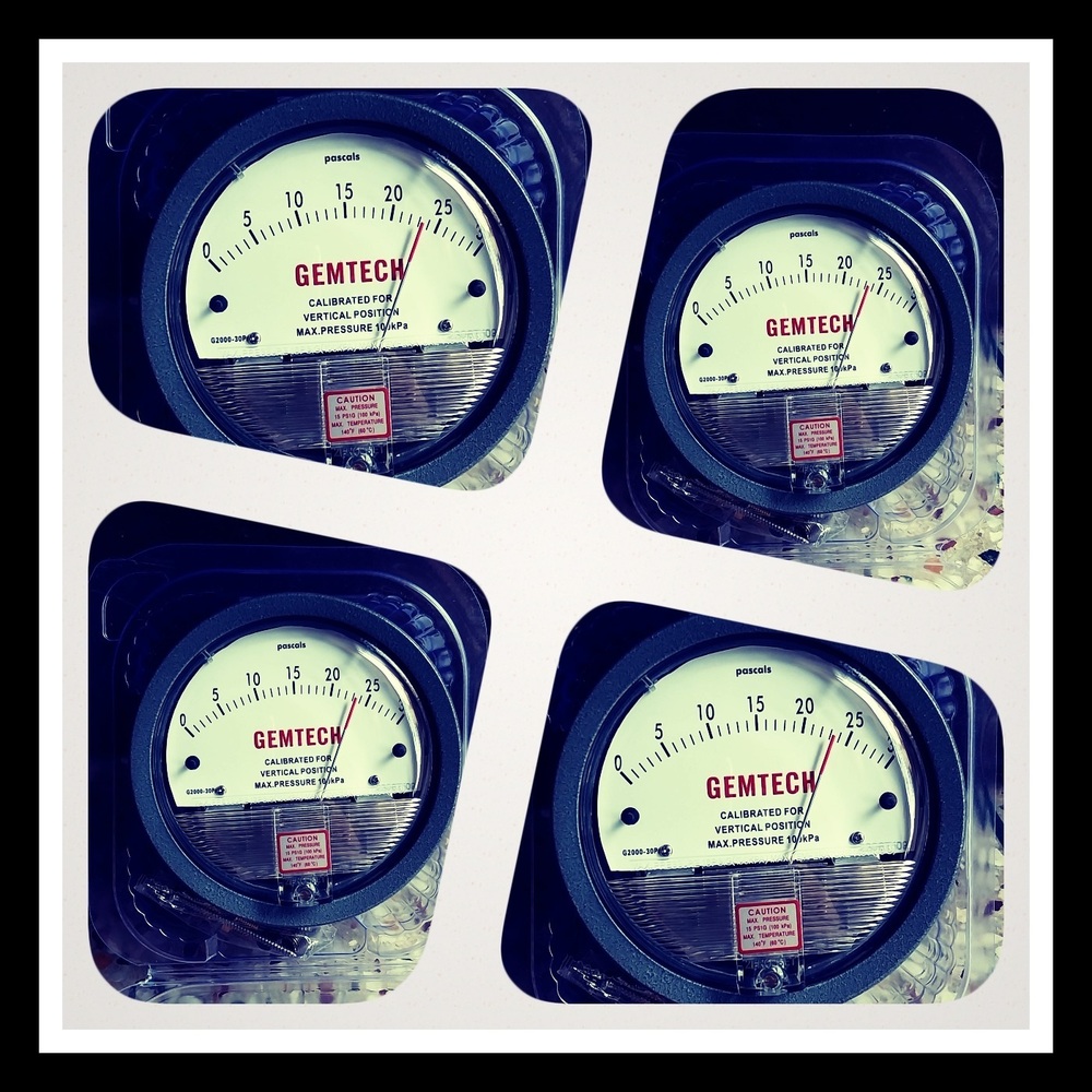 Gemtech Instruments G2000-20cm Differential Pressure Gage 0-20 Cm - Accuracy: A 2% (-Ha Model A 1) Of Fs (A 3% (-Ha A 1.5%) On -0