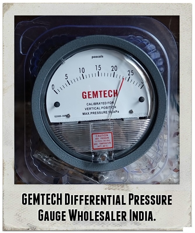 Gemtech Instruments G2000-100cm Differential Pressure Gage 0-100 Cm - Accuracy: A A 2% (-Ha Model A A 1) Of Fs (A A 3% (-Ha A A 1.5%) On -0