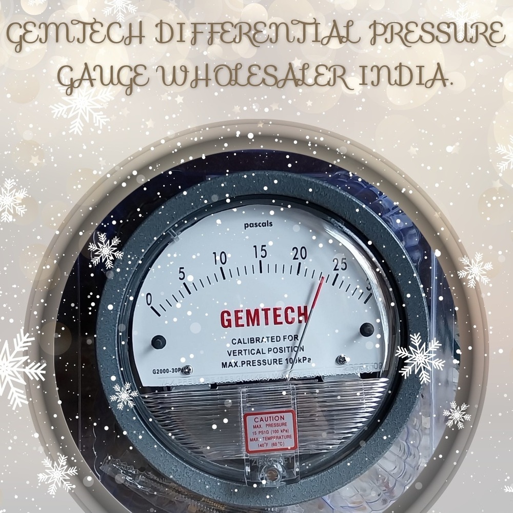 Gemtech Instruments G2000-100cm Differential Pressure Gage 0-100 Cm - Accuracy: A A 2% (-Ha Model A A 1) Of Fs (A A 3% (-Ha A A 1.5%) On -0