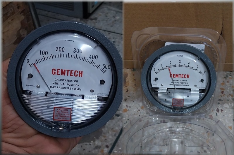 GEMTECH Differential Pressure Gauge Range 15-0-15 CM