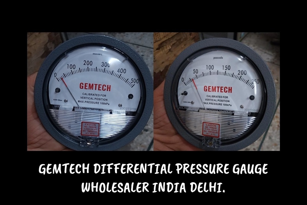 Gemtech Differential Pressure Gauge Range 15-0-15 Cm